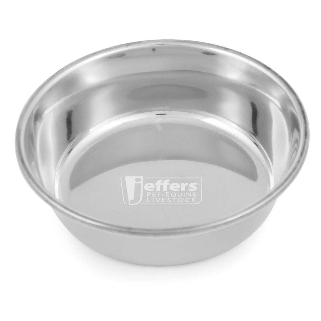Jeffers Heavy Weight Stainless Steel Pet Bowls – Durable Pet Food & Water Dish, Chew-Resistant, Dishwasher Safe