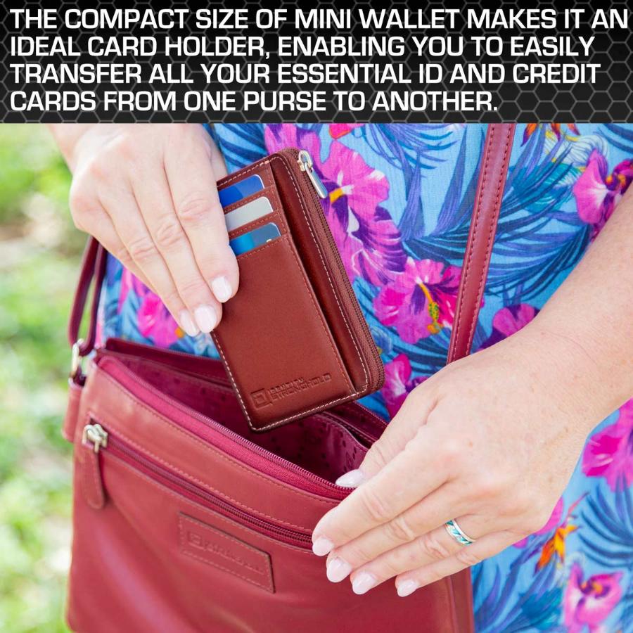 RFID Secure Ultimate Mini Wallet | Genuine Leather | Falcon Ridge