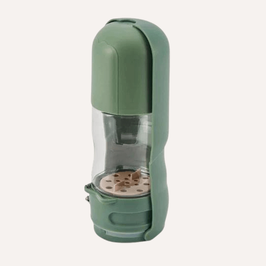 Tilley + Me Travel Dog Water Bottle with Treat Holder – Leakproof & BPA-Free 350mL