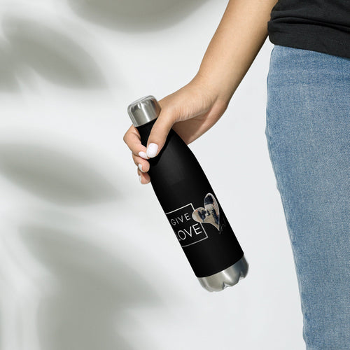 "Give Love" Stainless Steel Water Bottle
